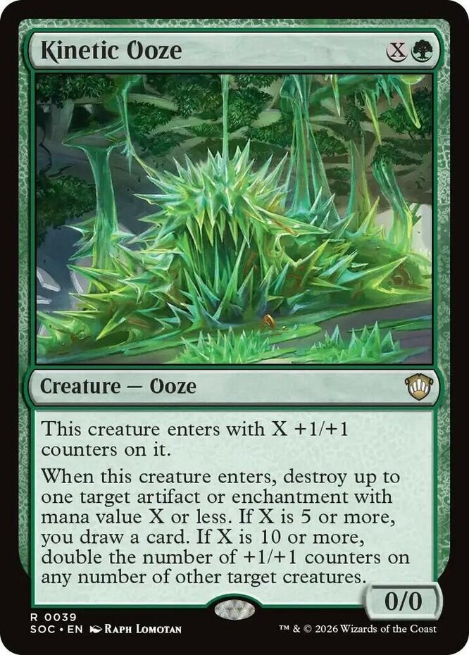 x1 Kinetic Ooze R MTG Commander: Secrets of Strixhaven M/NM, English