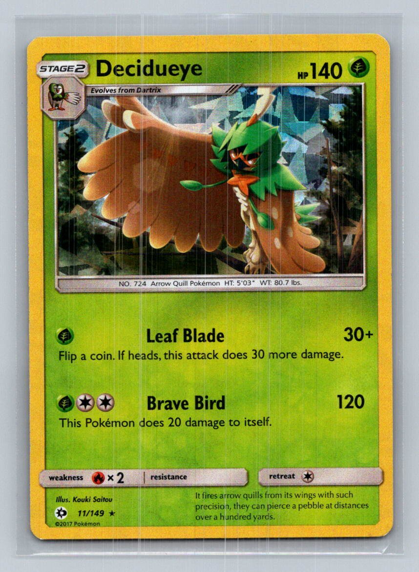 Decidueye (Cracked Ice Holo) Deck Exclusives 011/149 Near Mint NM