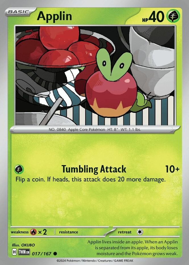 Applin – 017/167 – Common – Near Mint – Scarlet & Violet – Twilight Masquerade