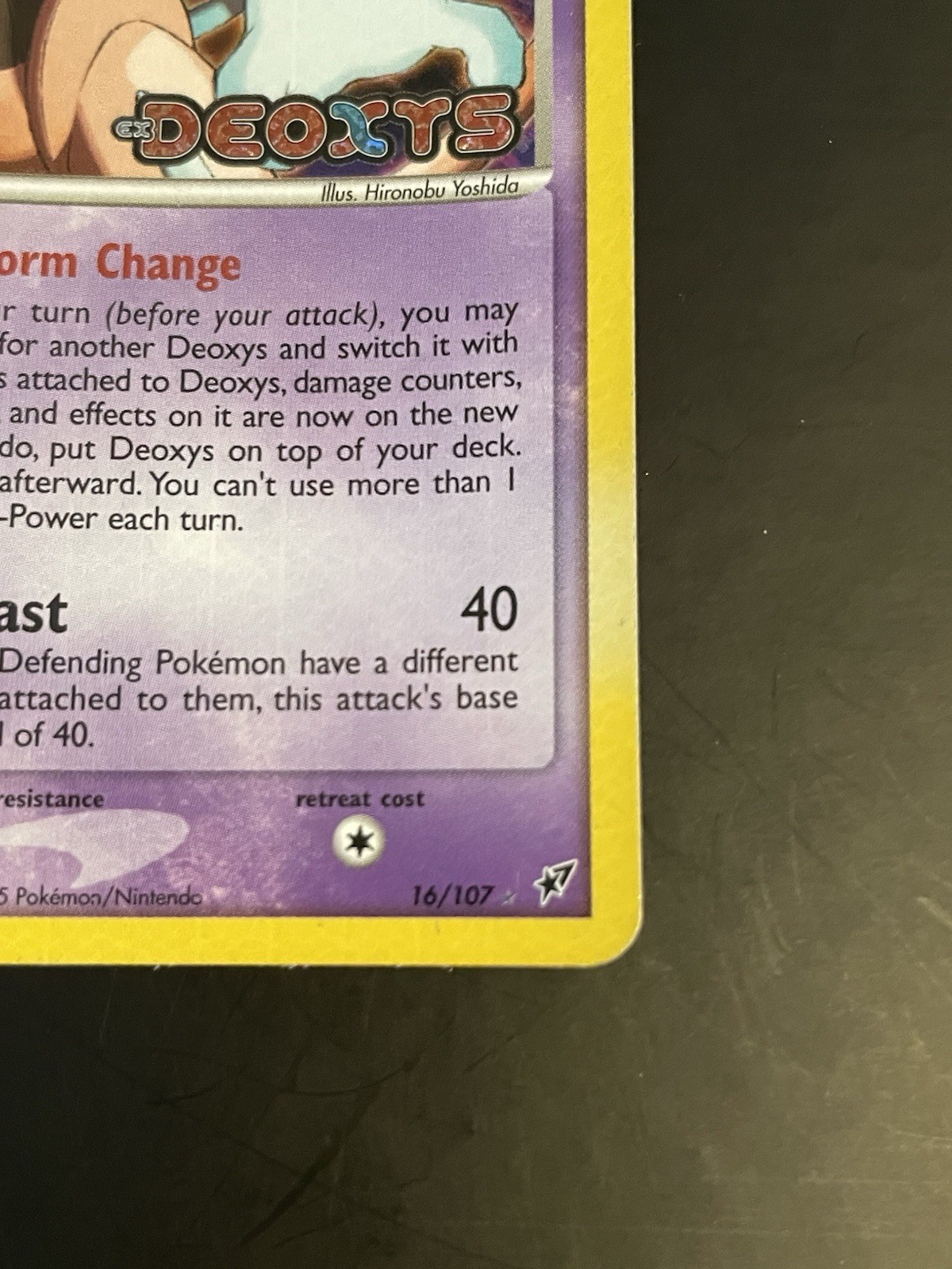 Deoxys 16/107 EX Deoxys Reverse Holo Rare English 70HP Basic