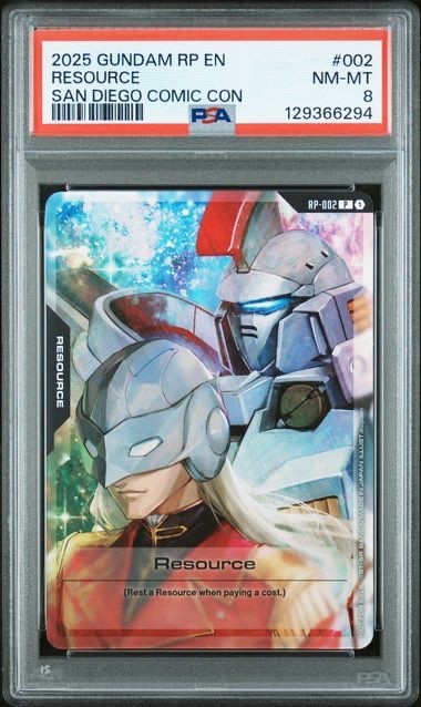 2025 Gundam Resource Promos 002 Resource San Diego Comic Con PSA 8