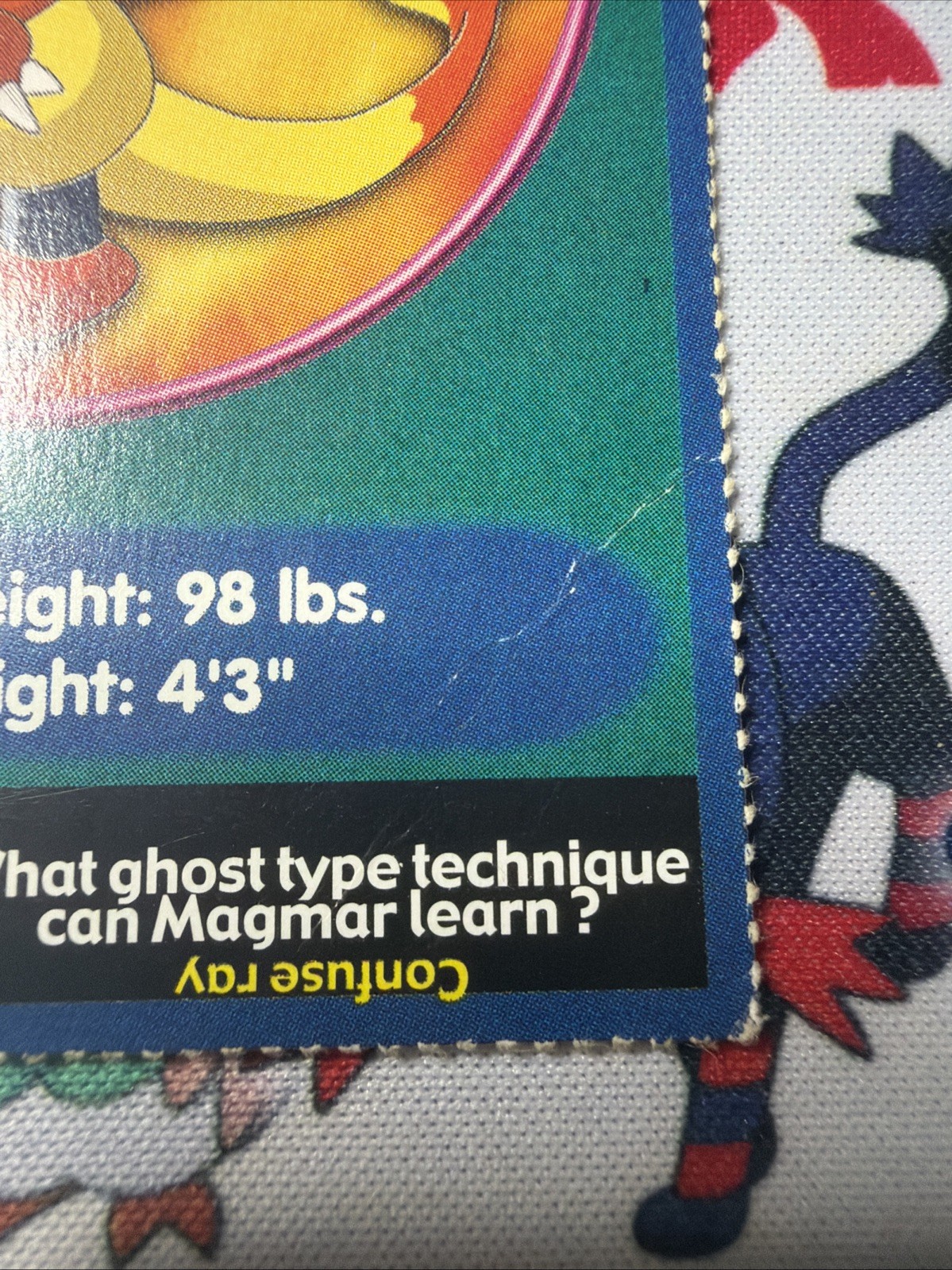 Magmar #126 – 1999 PokeTrivia Pokemon Mewtwo Strikes Back Burger King Card HP
