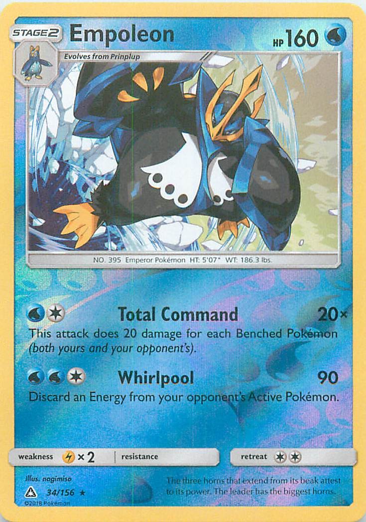 Empoleon Water Rare SM – Ultra Prism 34/156 NM