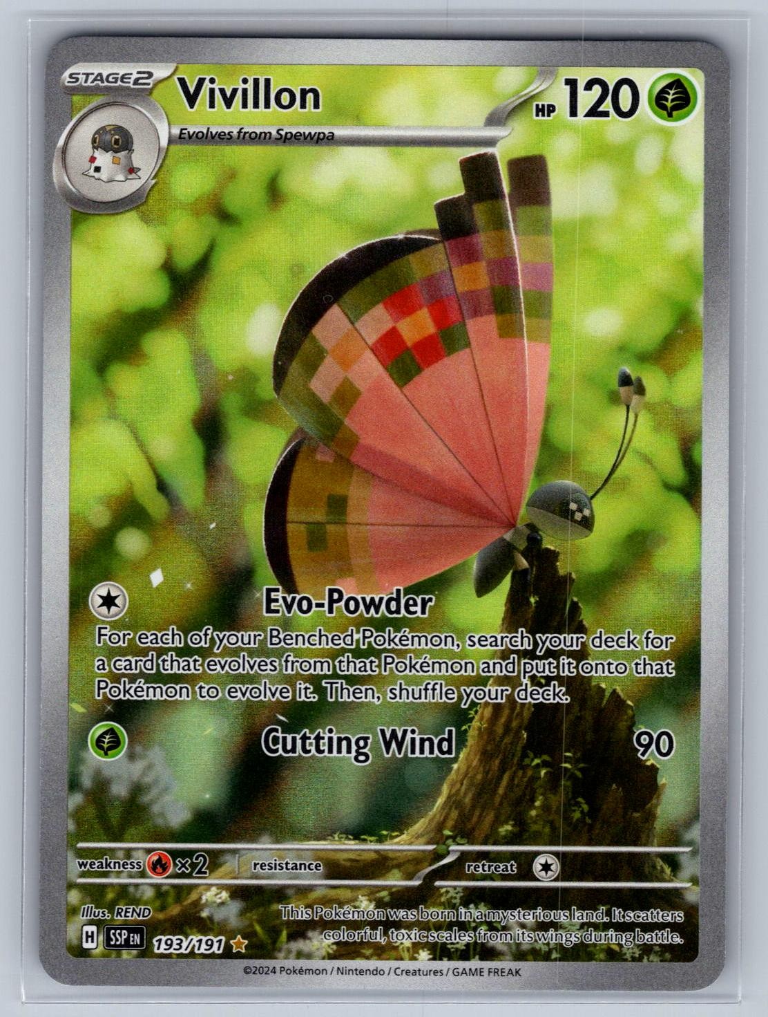 Vivillon 193/191 Illustration Rare Surging Sparks Near Mint