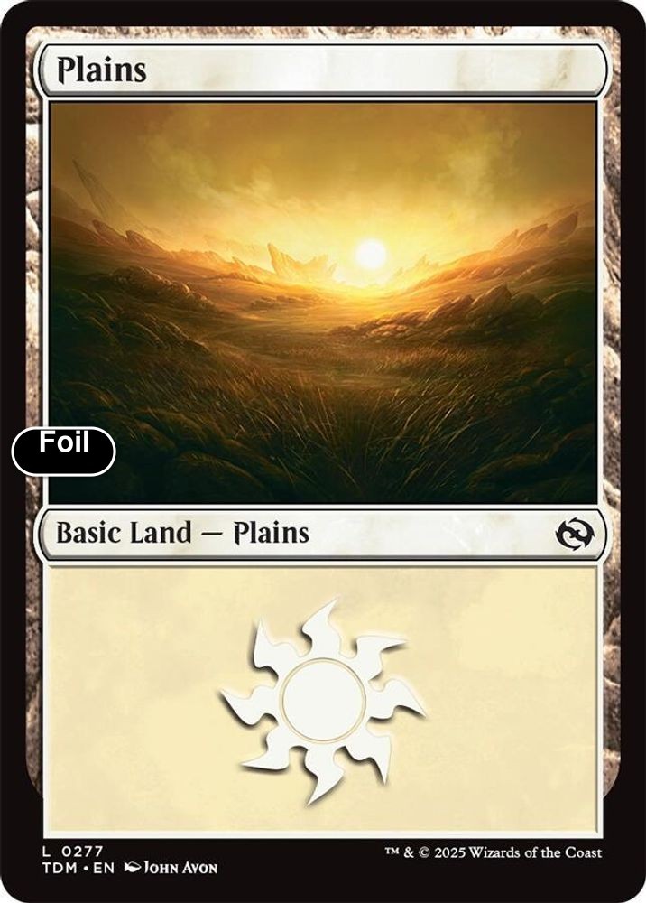 Plains (0277) [Tarkir: Dragonstorm] NM Foil – Magic