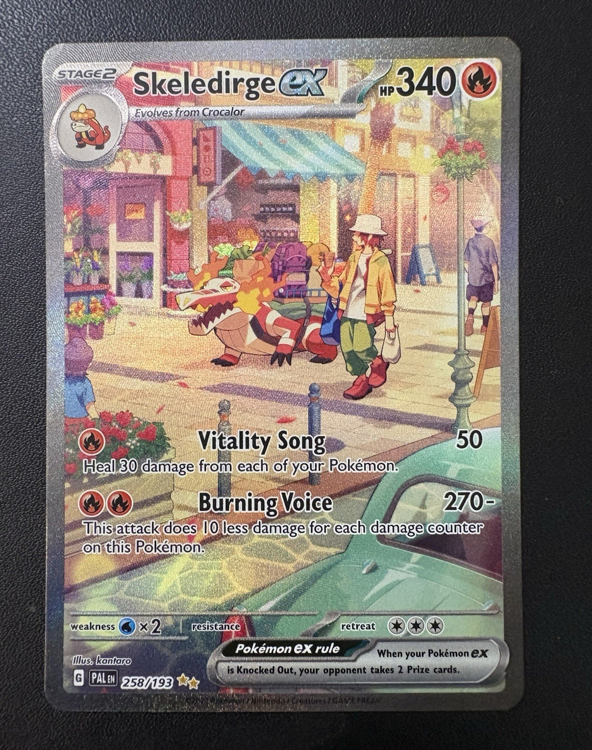 Skeledirge ex 258/193 Paldea Evolved Full Art Holo Ultra Rare 340 HP EN