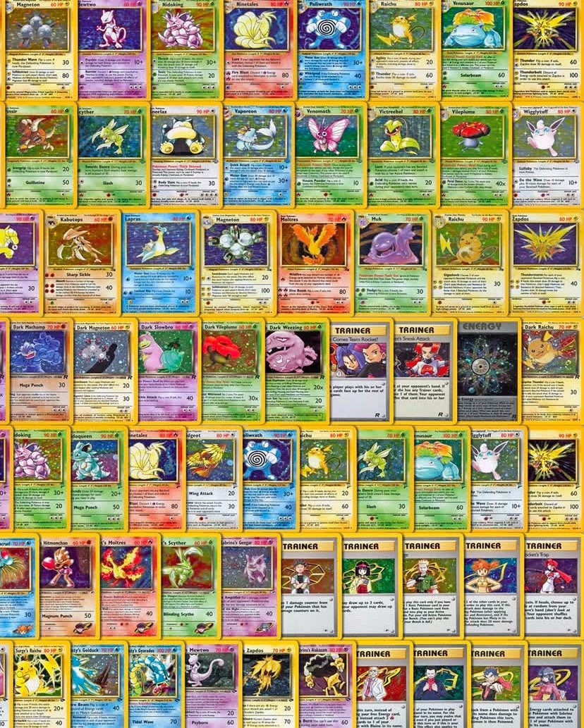 1st Edition – Old Pokemon Cards 100% Vintage Mix Pack WOTC 1999 + Modern Holos