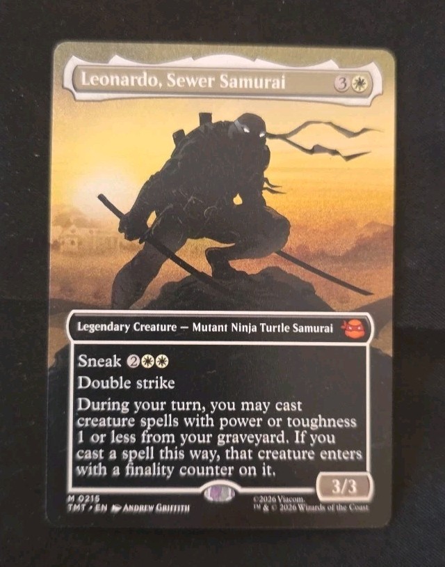 MTG Leonardo Sewer Samurai 0215 Borderless Teenage Mutant Ninja Turtles Mythic