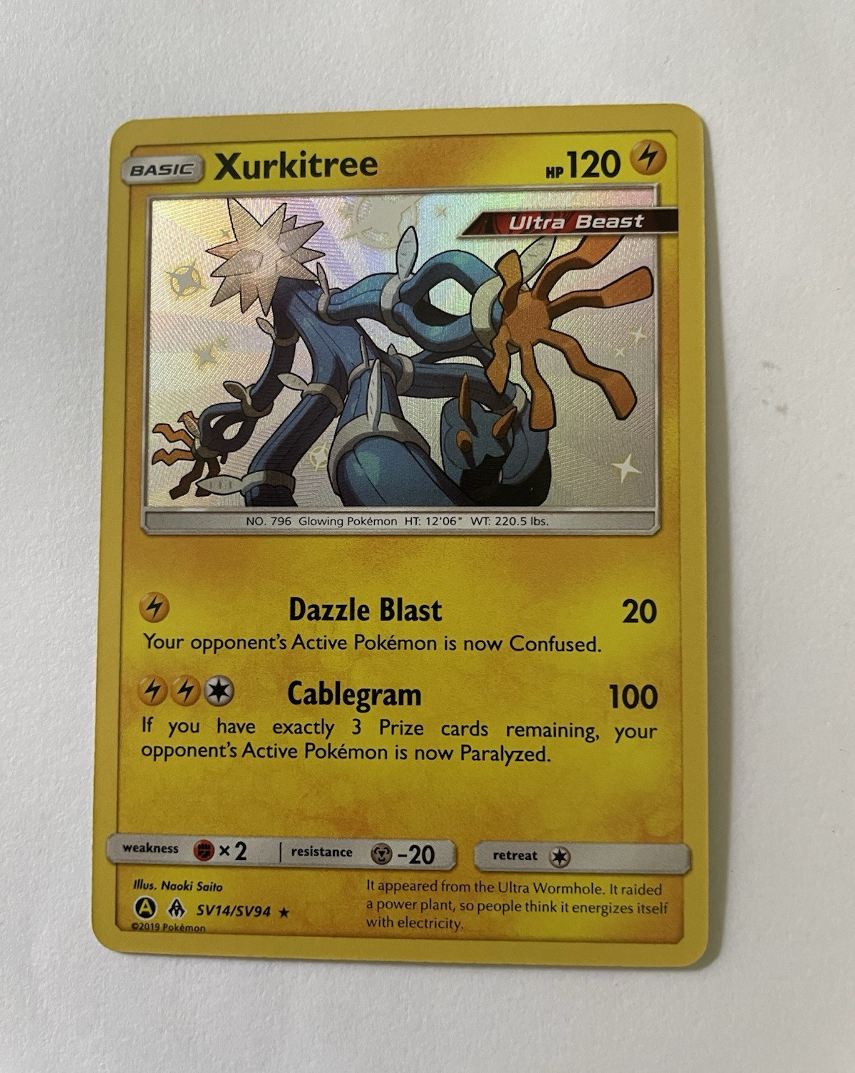 The Pokemon Company Xurkitree SV14/SV94 Hidden Fates Shiny Holo Rare English