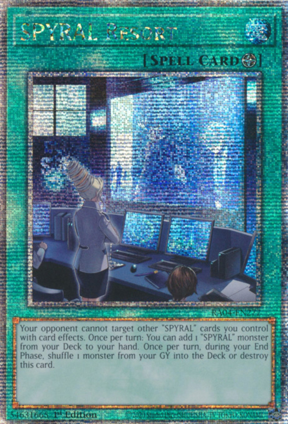 1X NM SPYRAL Resort – RA04-EN277 – Quarter Century Secret Rare 1st Edition