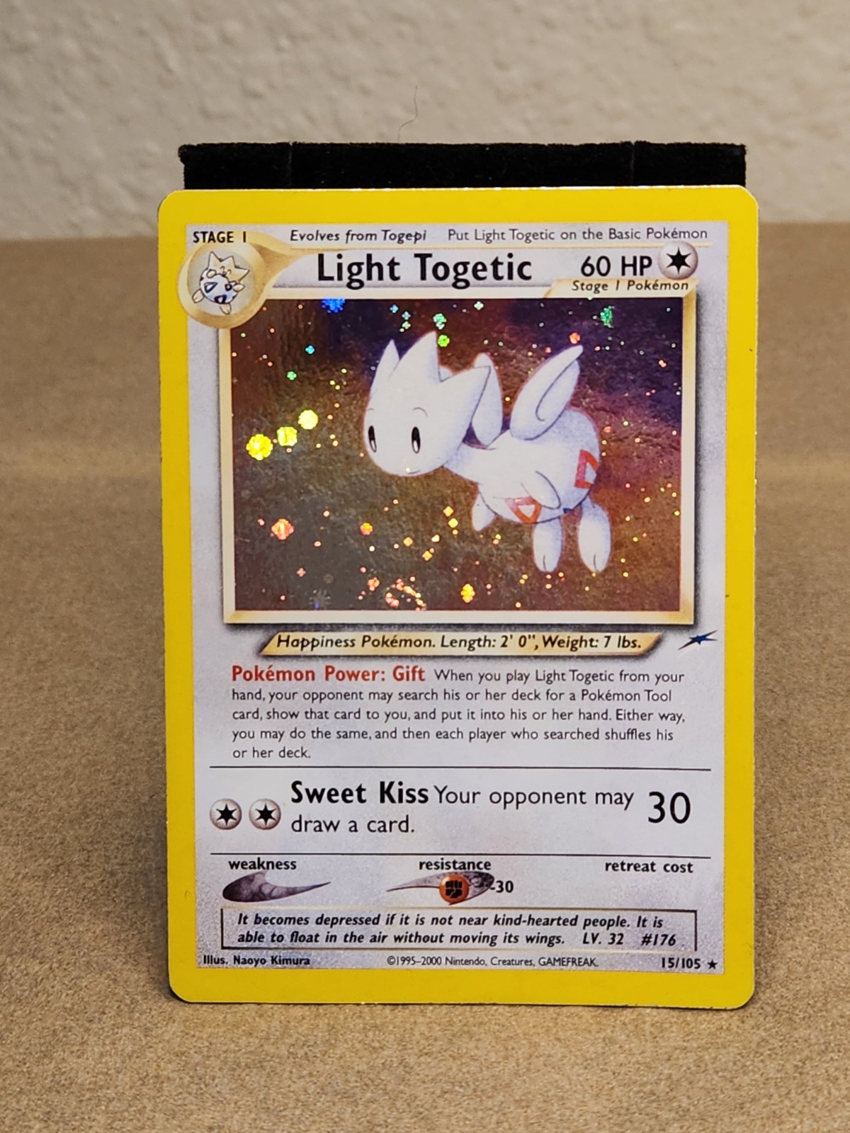 Pokemon Light Togetic 15/105 Neo Destiny Holo Rare Tcg Vtg Play Game Trade Coll