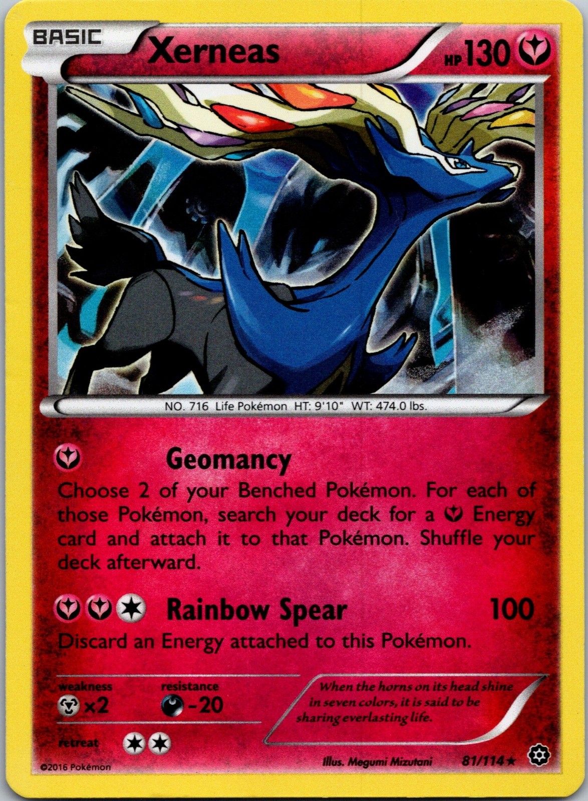 Xerneas Holo Rare XY – Steam Siege Pokemon 81/114 LP