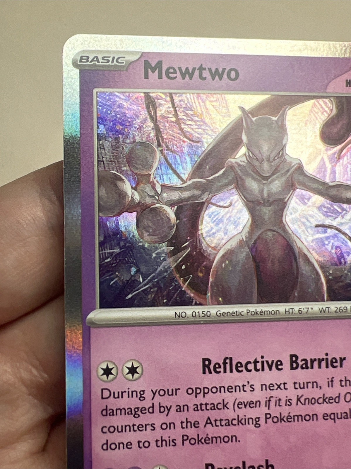 LP Mewtwo 150/165 Holofoil Scarlet & Violet 151 AUTHENTIC Rare Pokemon Card