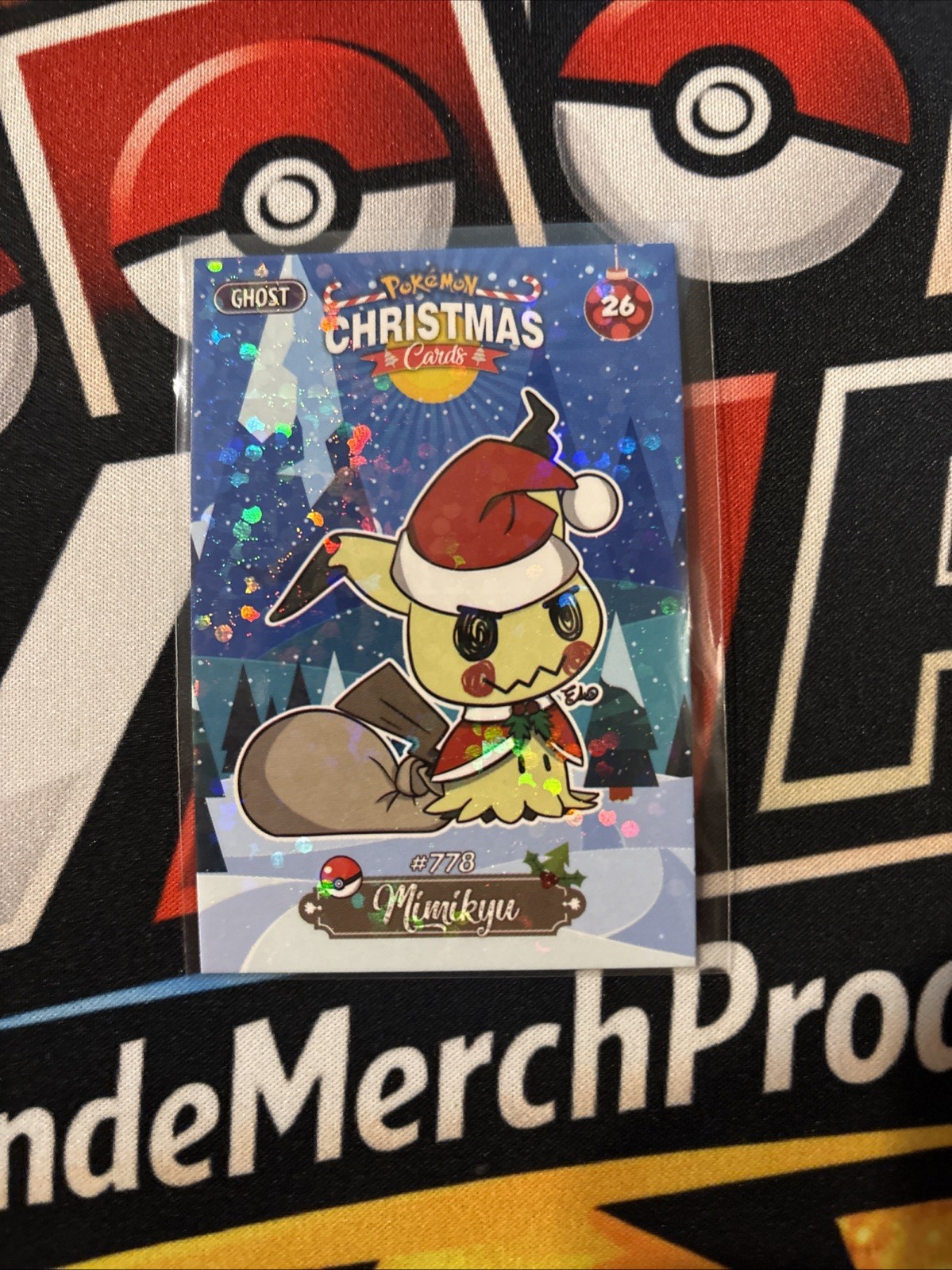 Rare Full Art Pokémon Christmas Collectoons Card Mimikyu (Peru) Low Pop