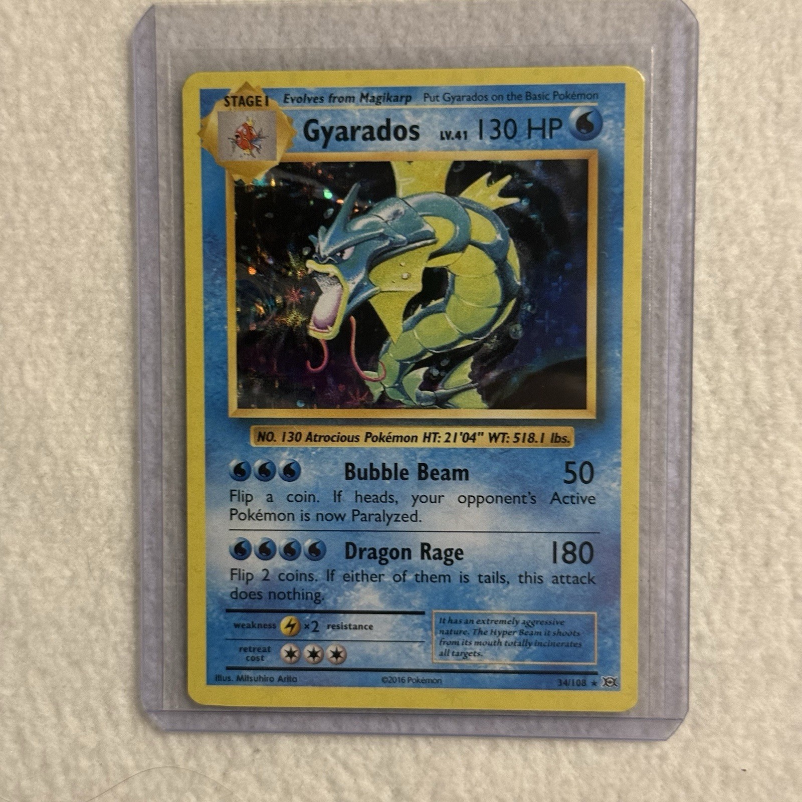 Pokémon Gyarados CP6 032/087 Rare Holo 1st Edition Stage 1 130 HP Japanese TCG