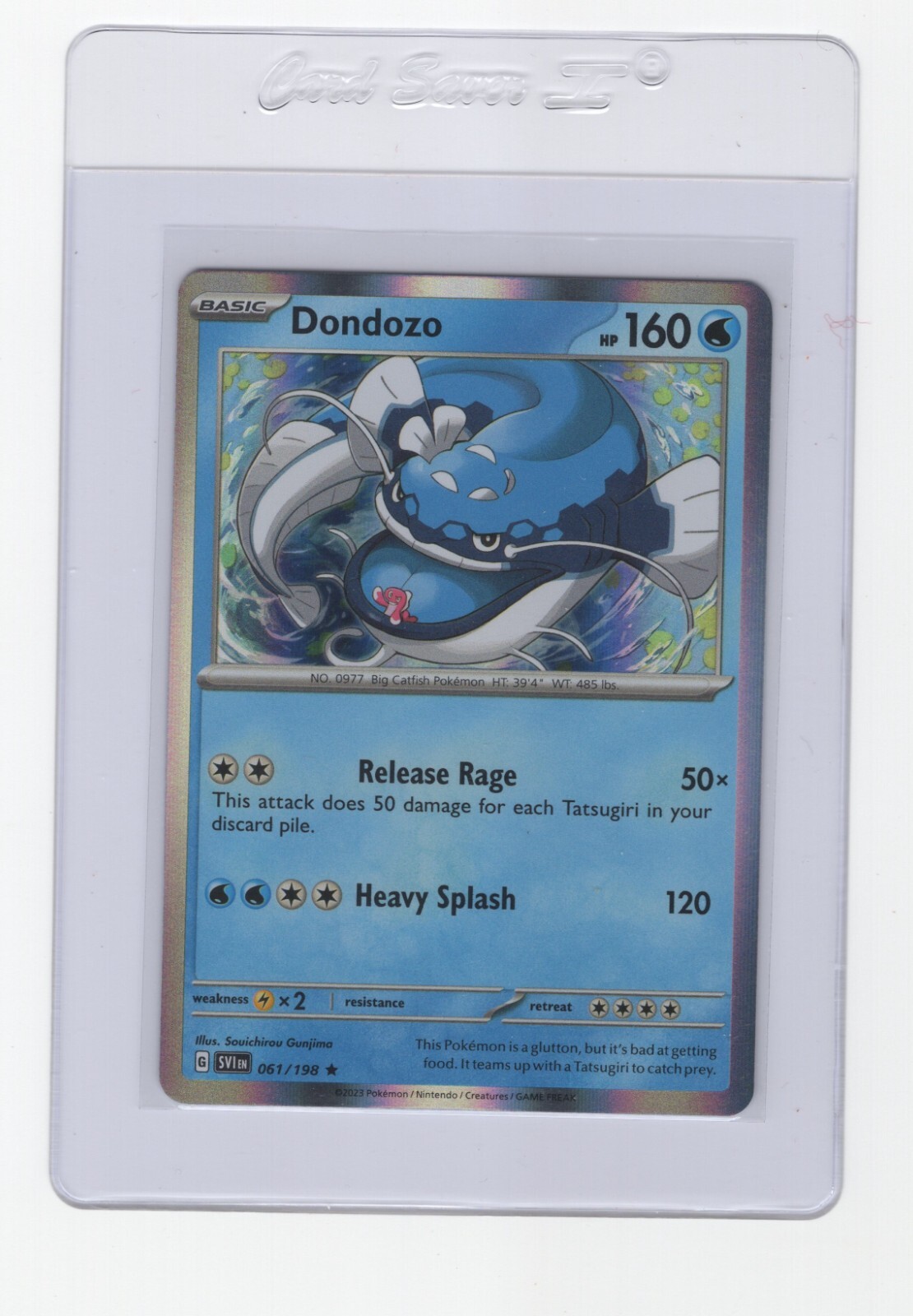 Pokemon Scarlet & Violet Dondozo 061/198 LINE HOLO USA EXCLUSIVE