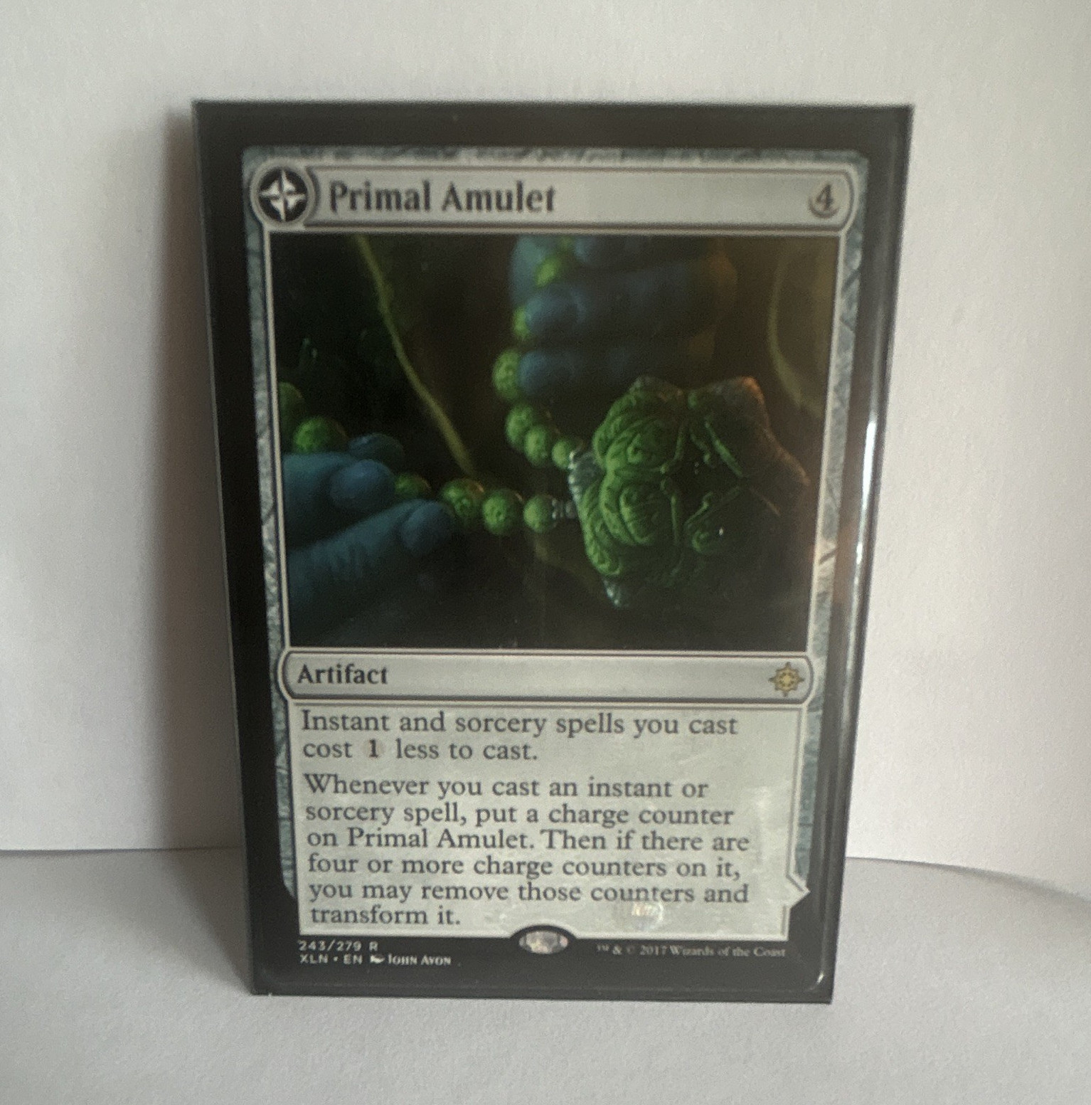 Wizards of the Coast MTG Primal Amulet 243/279 Ixalan Foil Rare Artifact