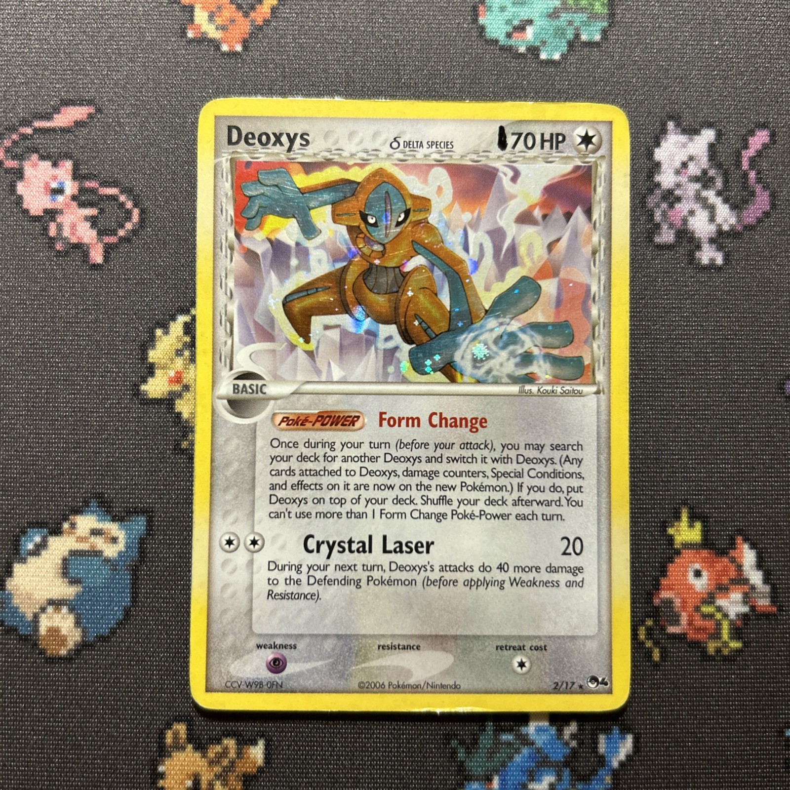 Deoxys 2/17 Holo PL -Vintage Rare Holo Pokemon Card- Pop Series 4 (2z)