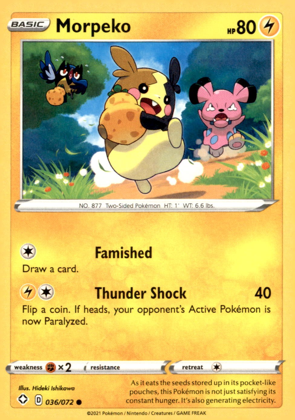 Shining Fates #036/072 Morpeko (036)
