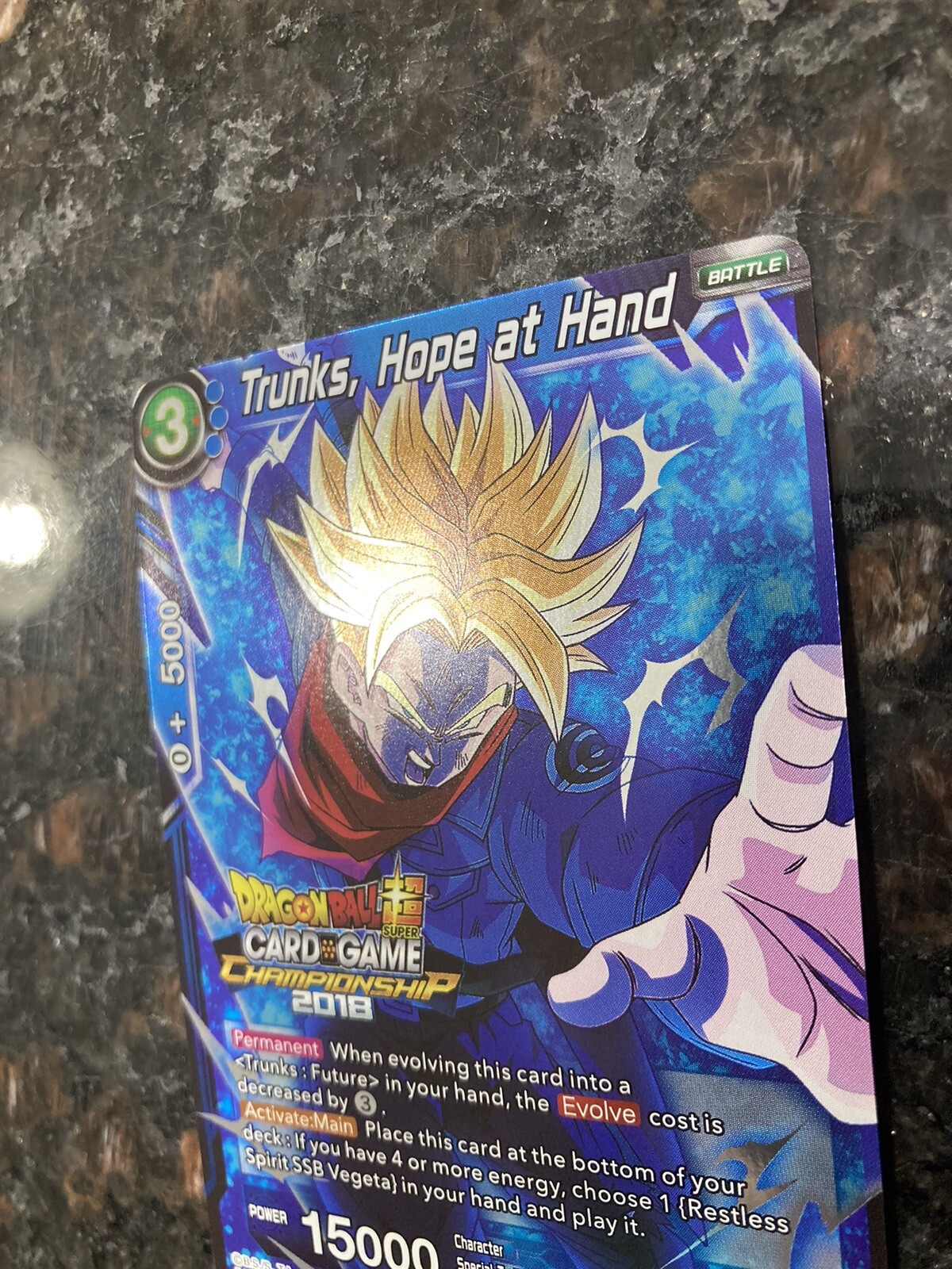 Trunks Hope at Hand P-064 Championship 2018 Foil Dragon Ball Super Card Game NM
