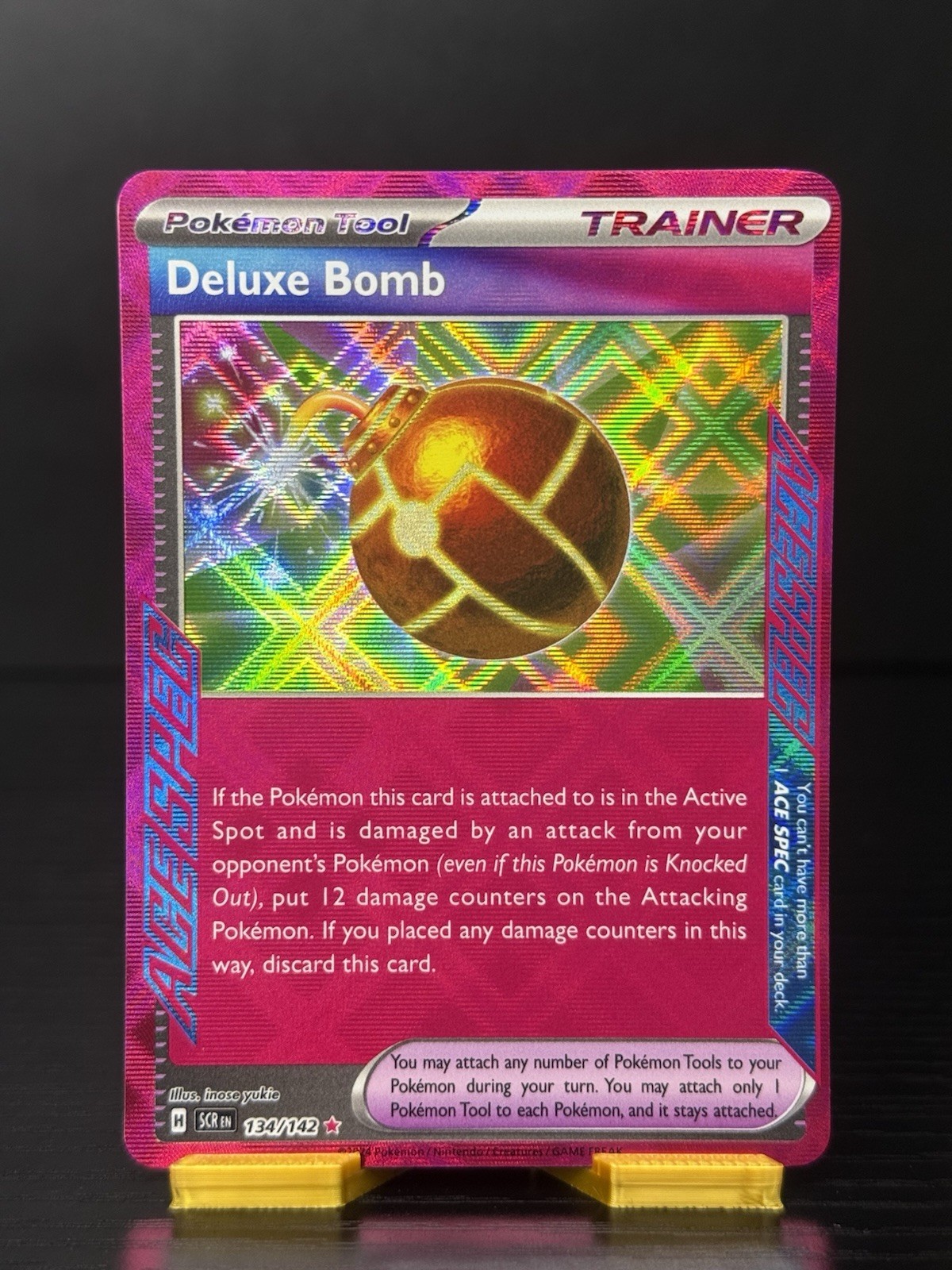 Deluxe Bomb 134/142 ACE SPEC -Holo Rare- Stellar Crown Pokemon TCG NM