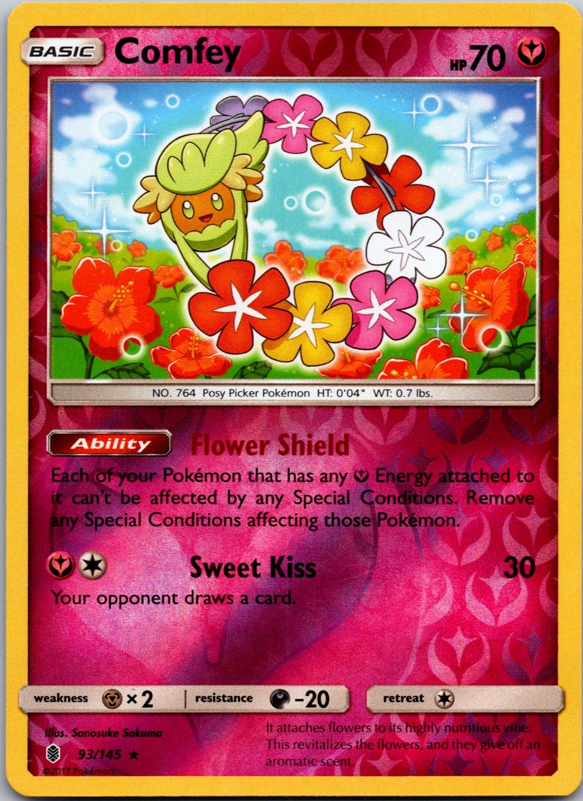 Comfey Reverse Holo Holo Rare SM – Guardians Rising 93/145 NM