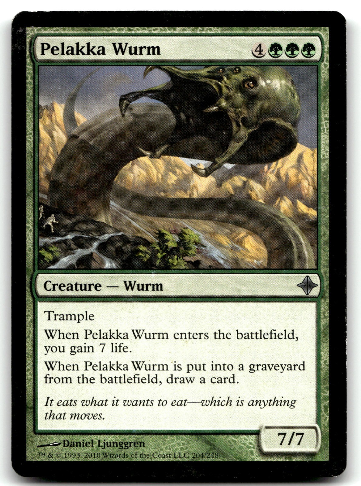 Pelakka Wurm MTG ROE 204 Green Daniel Ljunggren