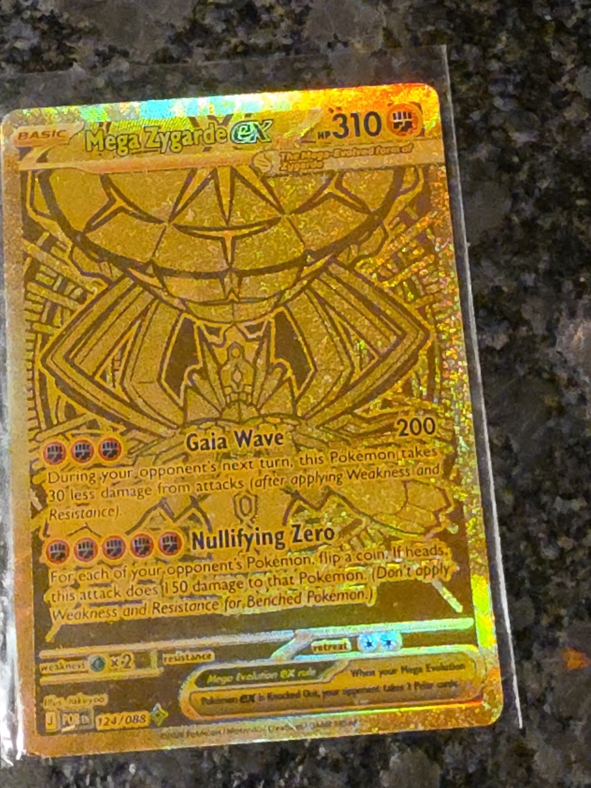 Mega Zygarde EX 124/80 Fates Collide Full Art Holo Ultra Rare English 2016