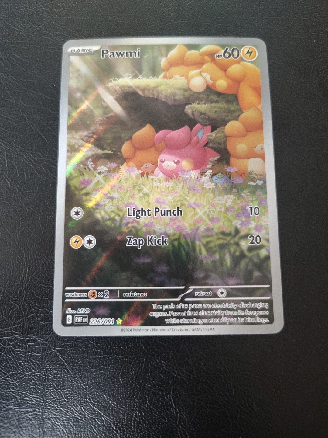Pokémon TCG Pawmi Sir 226/091 Paldean Fates Rare Card