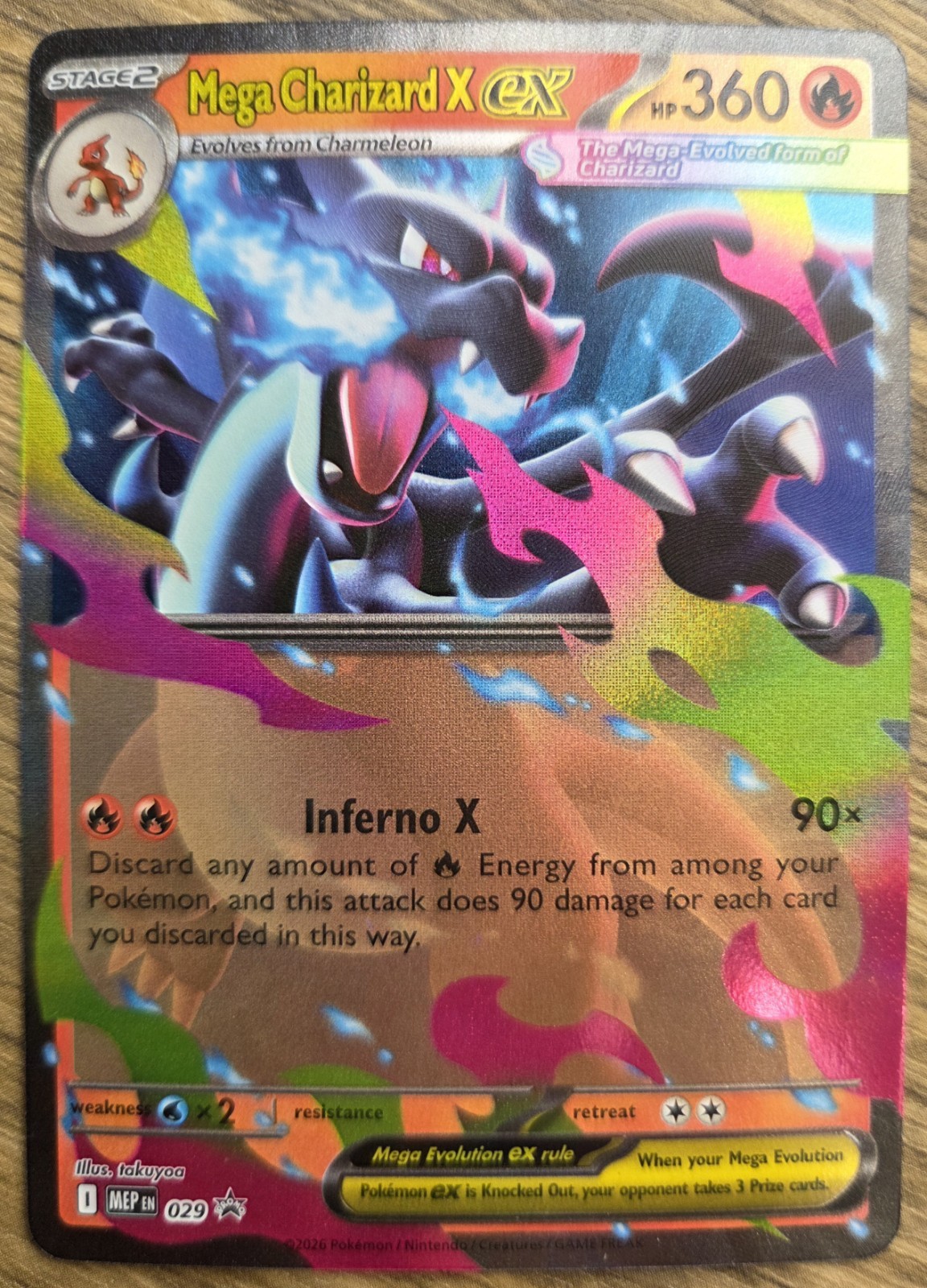 Mega Charizard X ex 029 Me: Mega Evolution Promo Holo