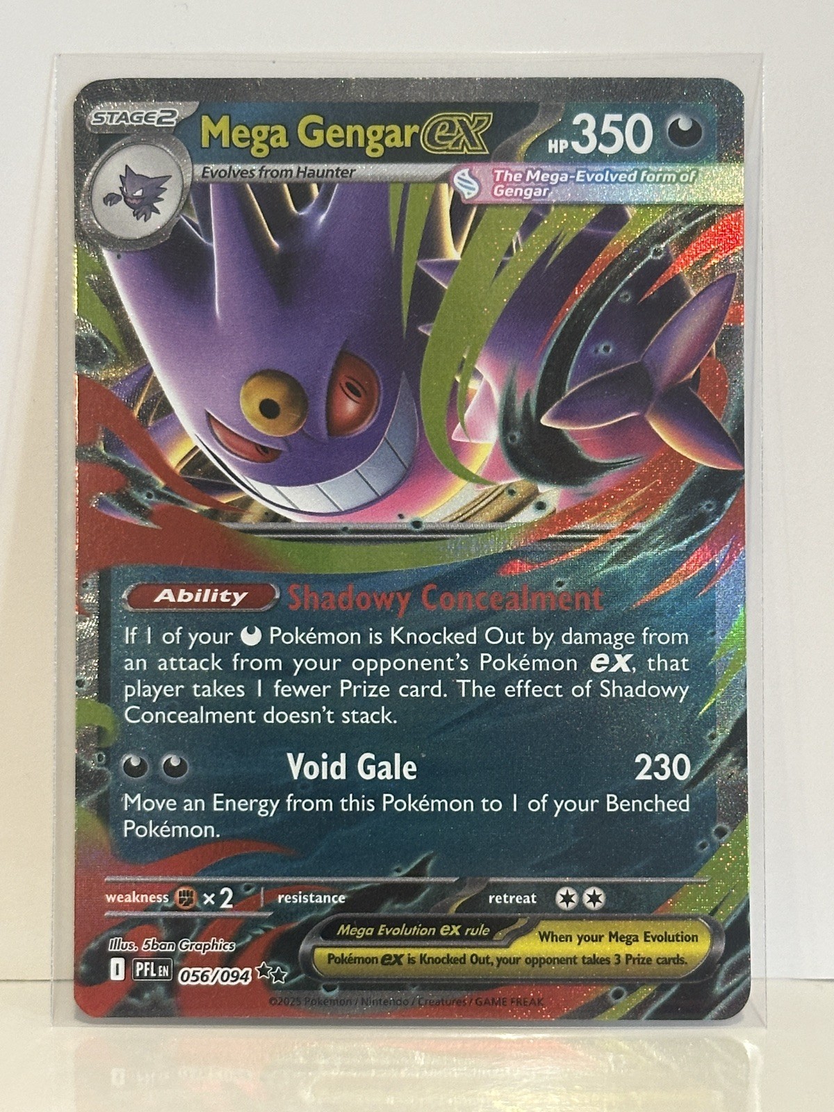 Mega Gengar ex 056/094 Double Rare Phantasmal Flames Pokemon NM/M