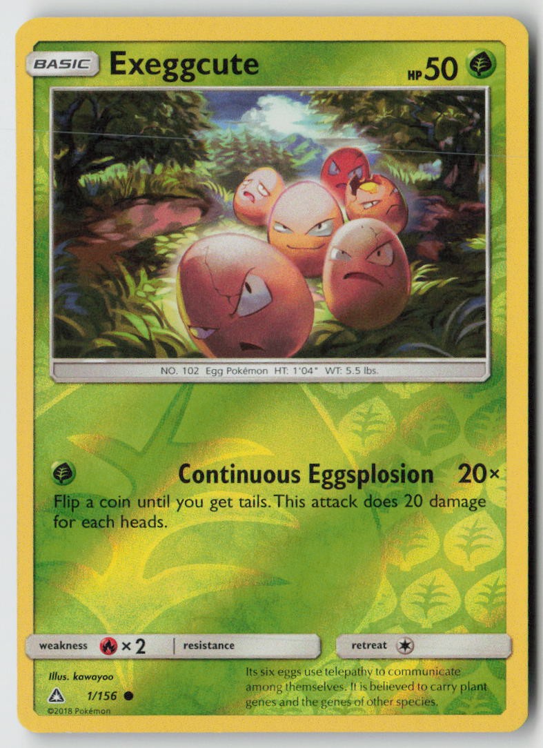 Exeggcute 1/156 – SM – Ultra Prism Reverse Holo – PTCG