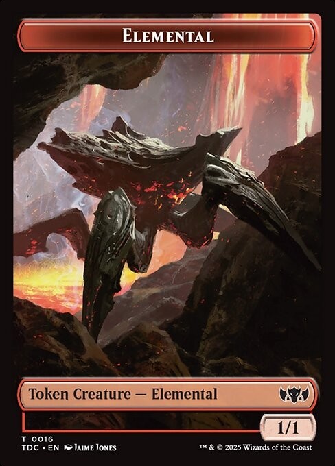 Elemental Gold 0016-0029 Double Sided Token TDC MTG NM