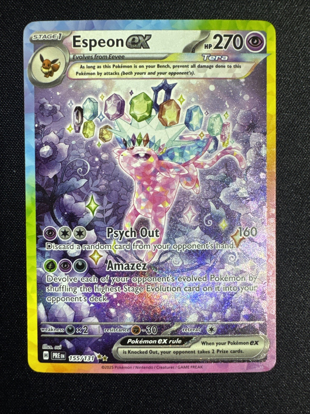 Espeon ex – 155/131 155/131 Holo SV: Prismatic Evolutions Pokemon NM/M Contender