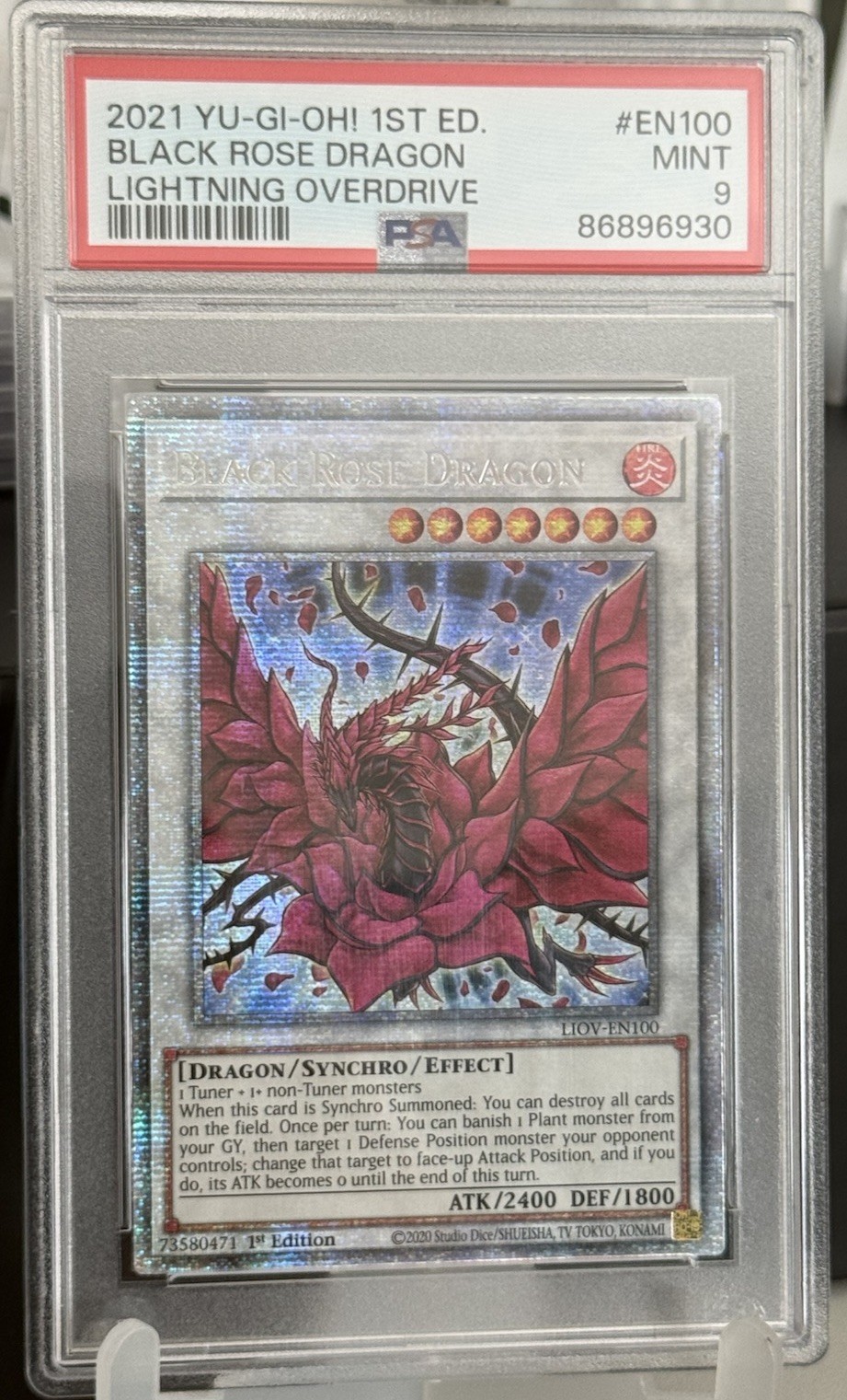 Black Rose Dragon (Starlight Rare) LIOV-EN100 Lightning Overdrive 1st Edition