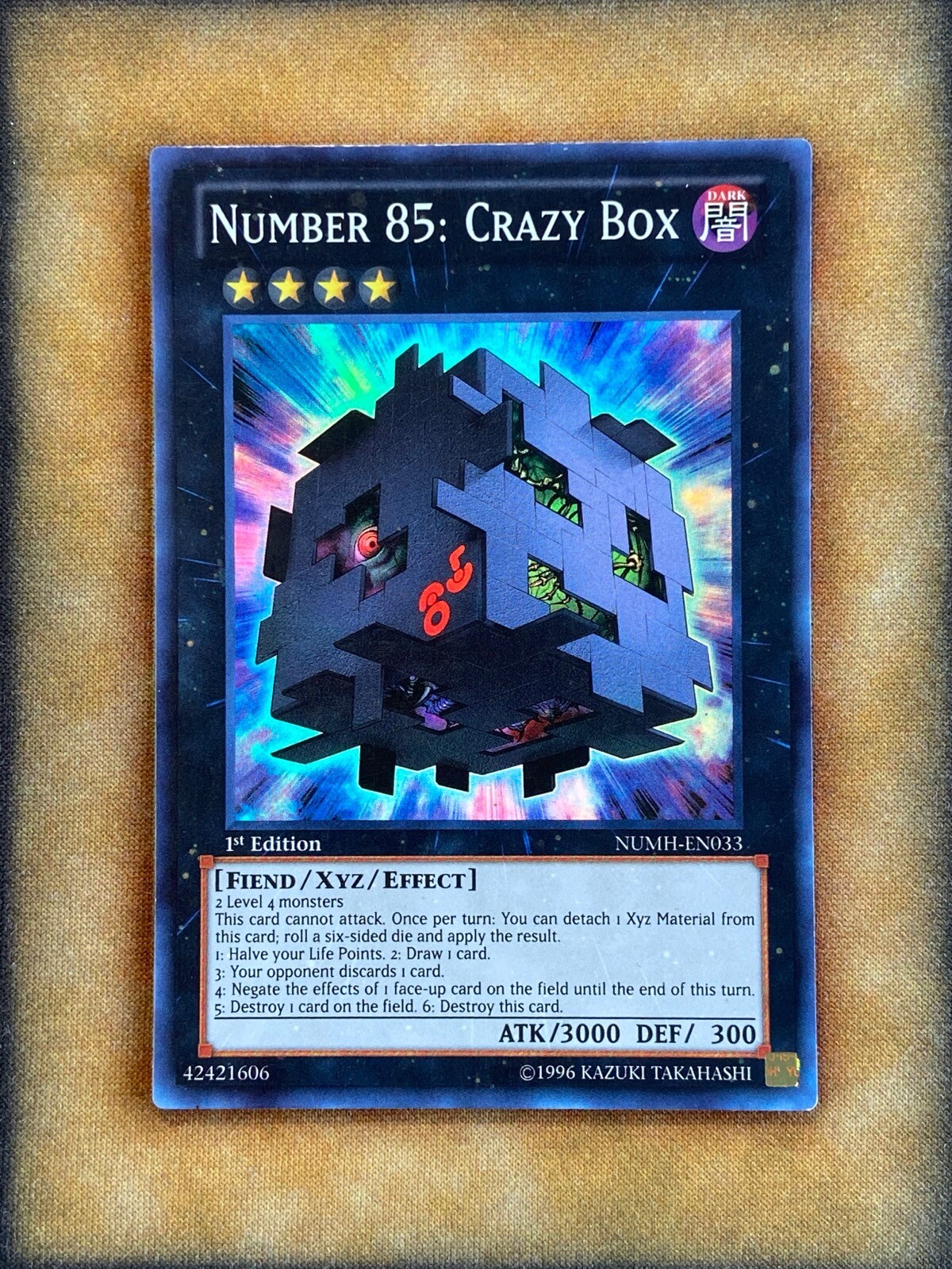 Yugioh Number 85: Crazy Box NUMH-EN033 Super Rare 1st Ed NM