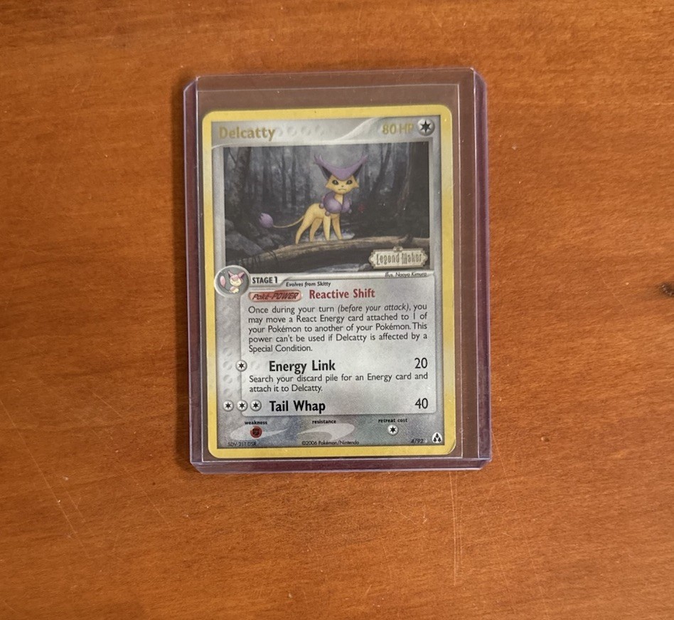 Pokemon Card – Delcatty Legend Maker 4/92 Rare Reverse Holo Stamped