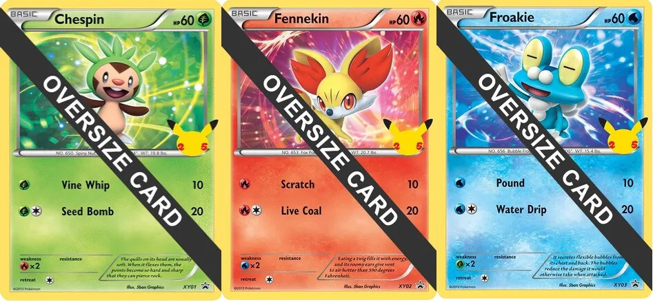 POKEMON First Partner Pack Jumbo Card Set XY01-02-03 Chespin Fennekin Froakie