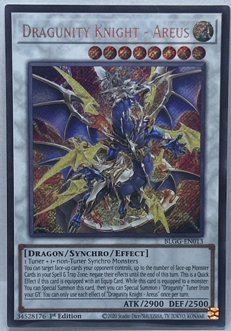 Dragunity Knight – Areus BLGG-EN013 – Secret Rare – Glorious Gallery – NM/M