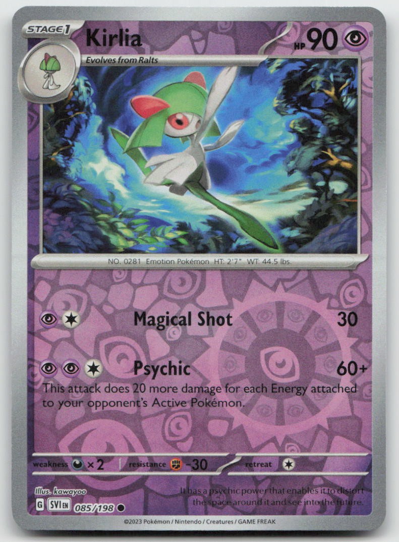 PO-01 Reverse Holo Kirlia 085/198 Common SV01: Scarlet & Violet Base Set
