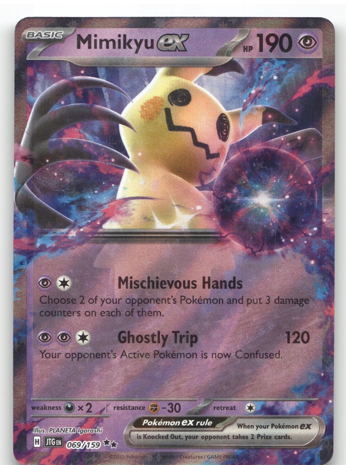 Mimikyu ex Holo Double Rare SV09: Journey Together 069/159 NM