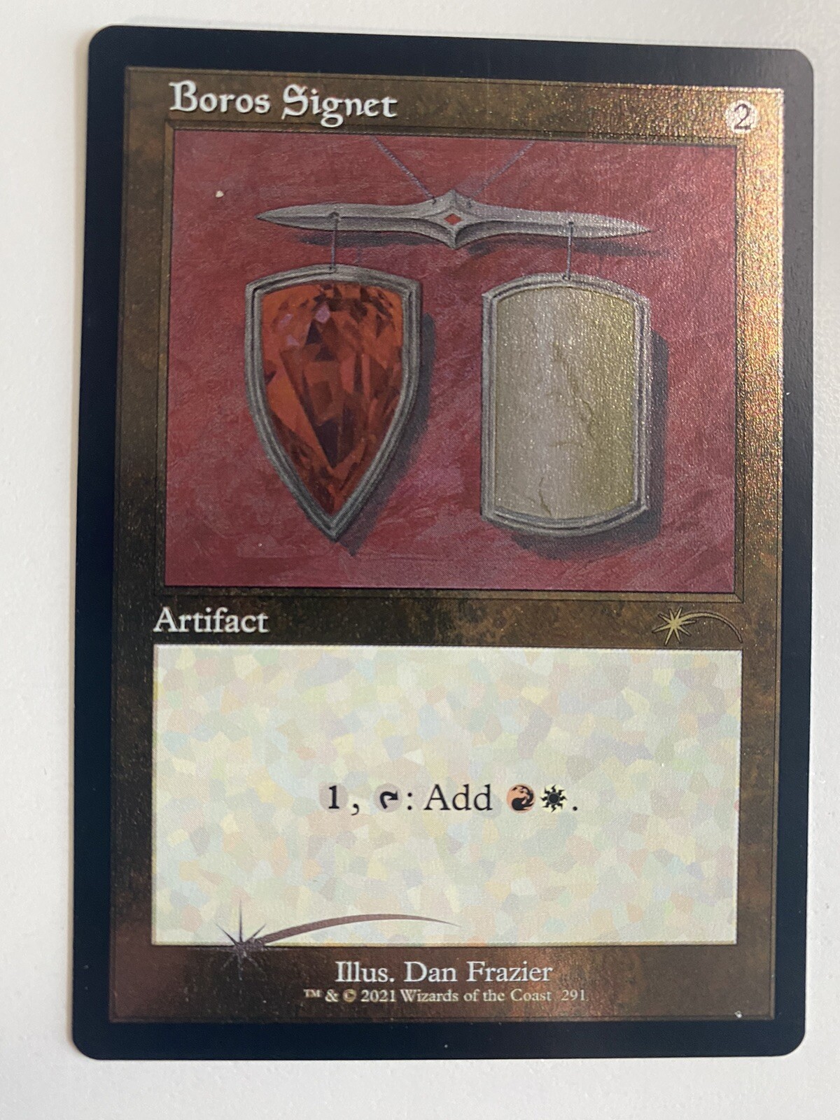 MTG Boros Signet (291) *FOIL ETCHED* SECRET LAIR: Dan Frazier MT/NM Combine Ship