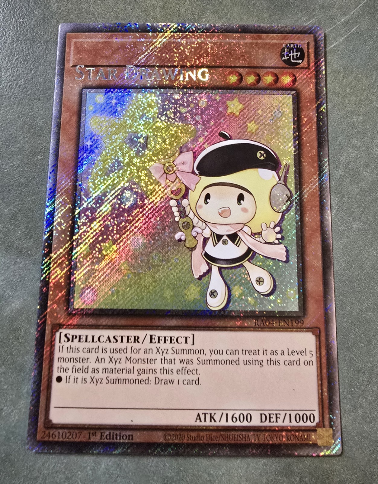 Star Drawing MISPRINT! (Platinum Secret Rare) RA04-EN199 1st Edition-NM 🔥