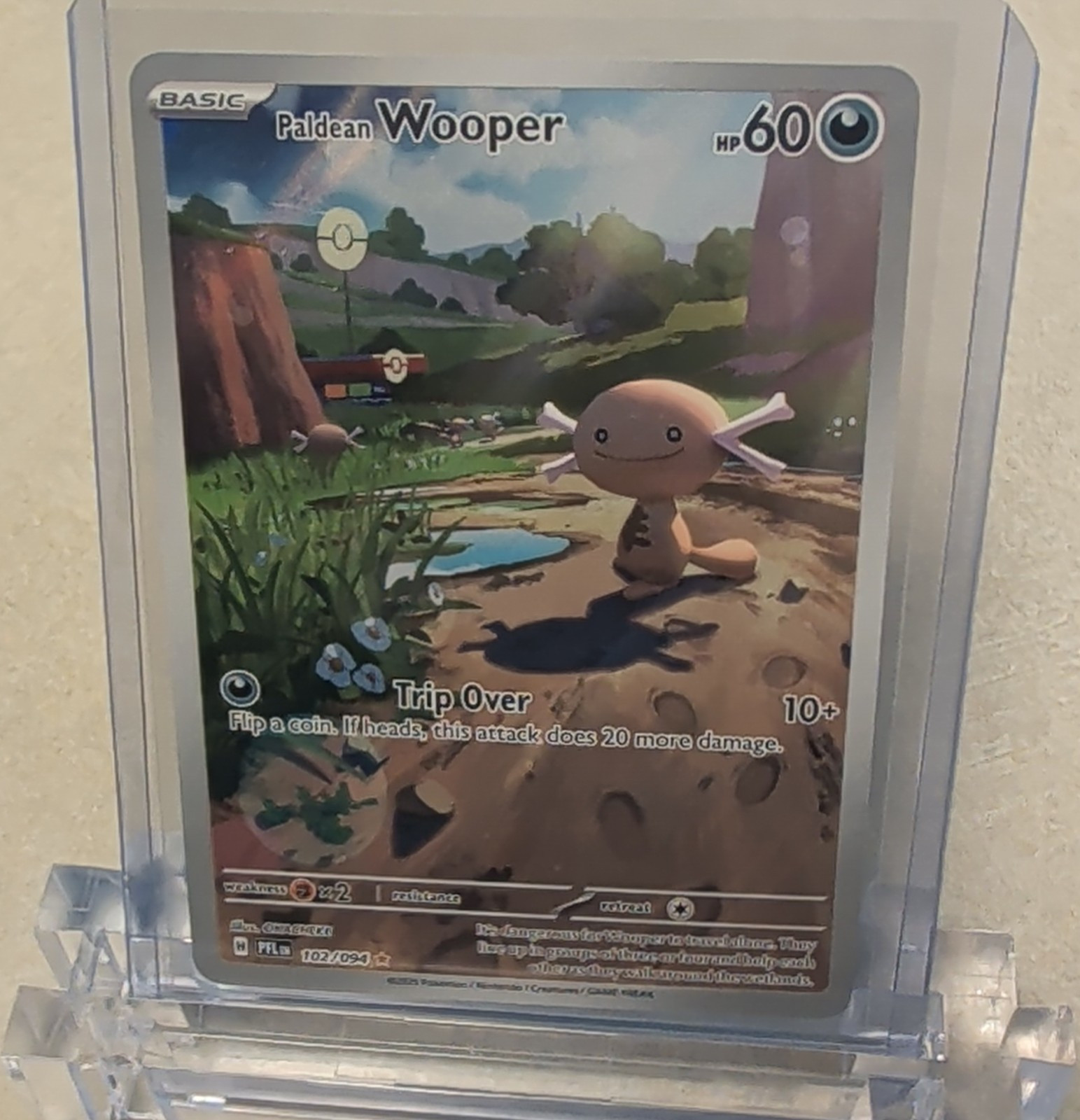 The Pokémon Company Paldean Wooper 102/094 Me02 Holo Illustration Rare 60 HP