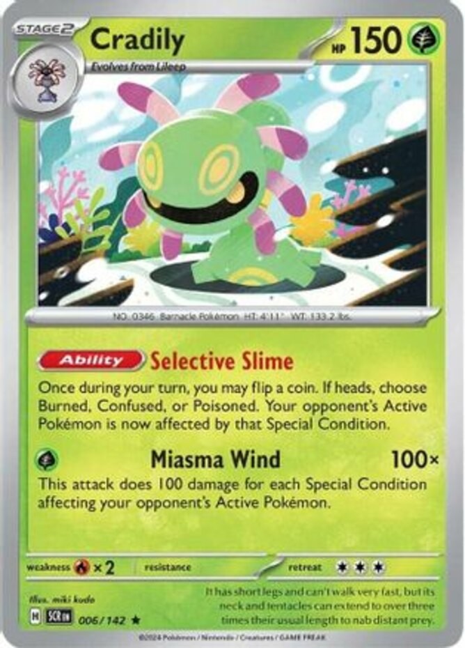 Cradily – 006/142 – Holo Rare – Near Mint