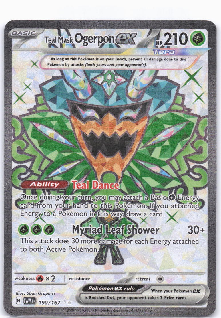 SV06: Twilight Masquerade #190/167 Teal Mask Ogerpon ex