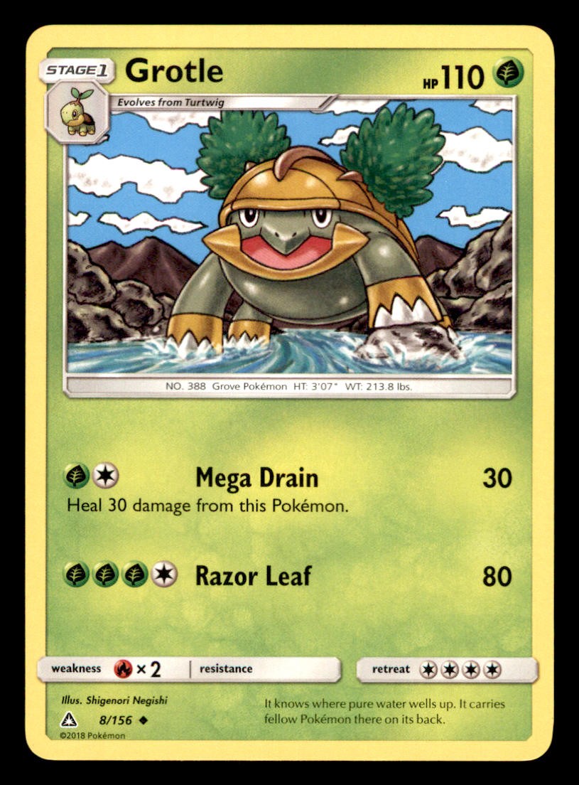Grotle 8/156 Uncommon Ultra Prism Pokemon Near Mint