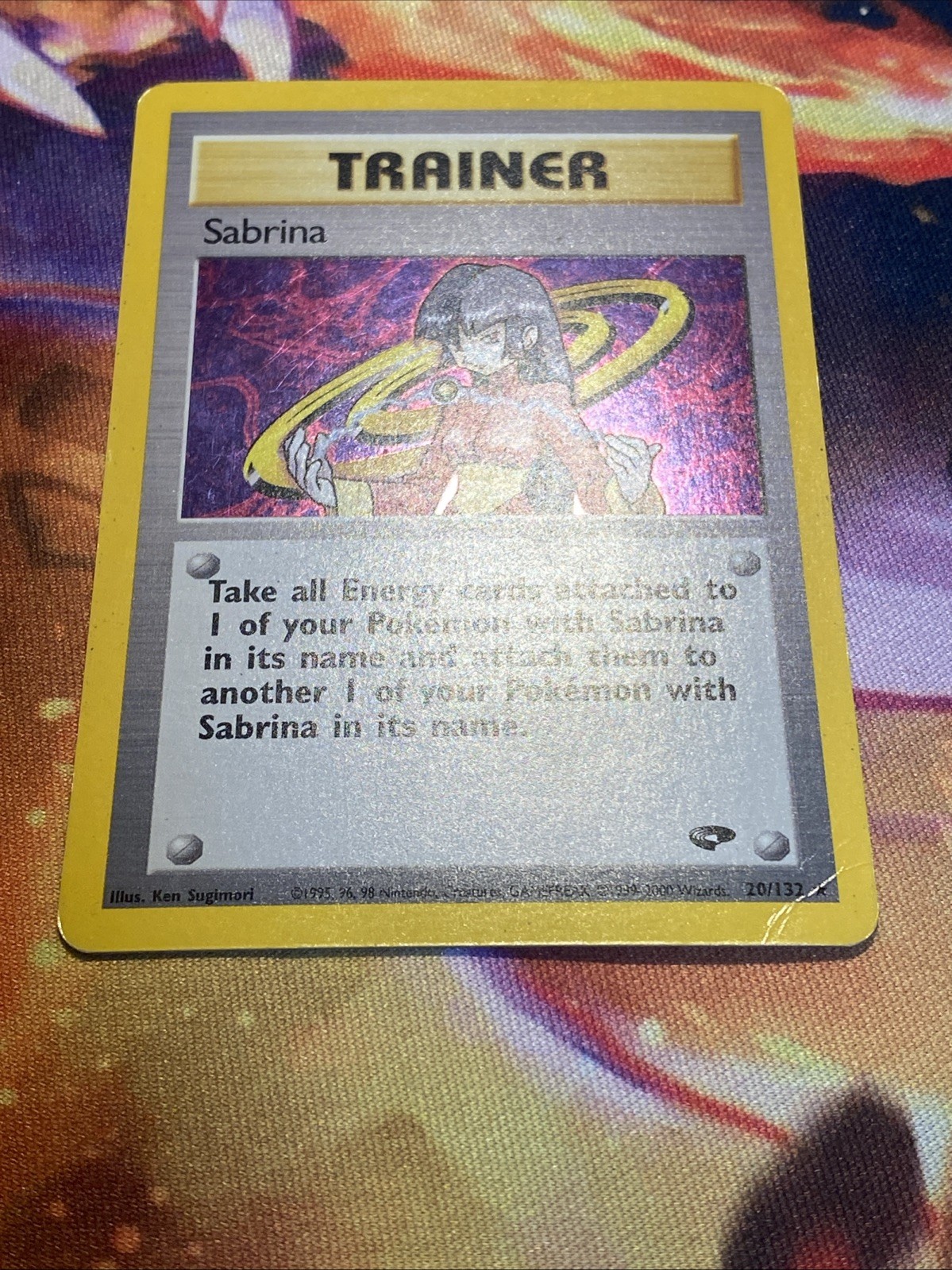 Pokémon TCG – Sabrina 20/132 Holo Rare Unlimited – Gym Heroes – Vintage WOTC
