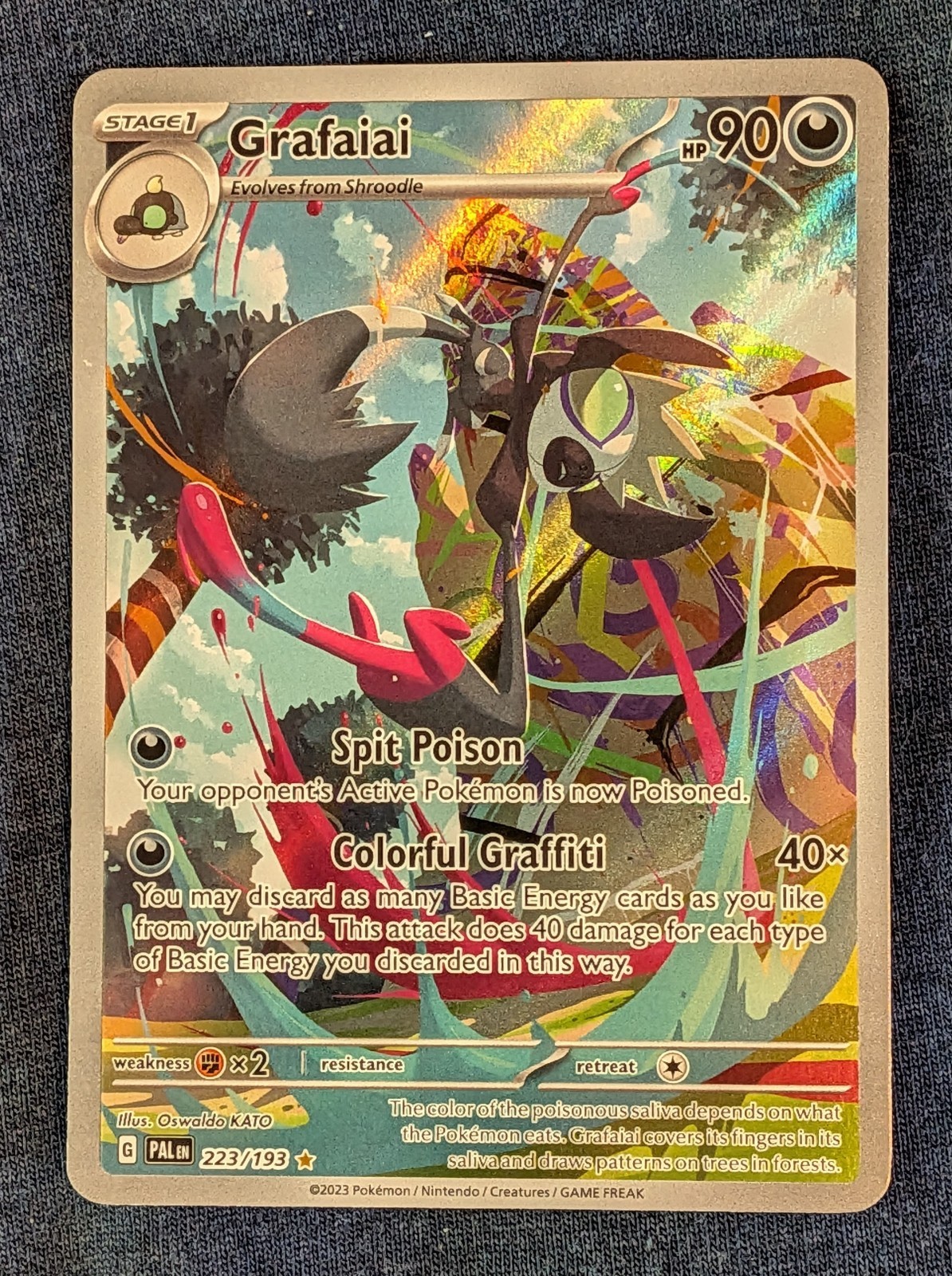 Pokemon Grafaiai 223/193 SV02 Paldea Evolved IR Holo Eng