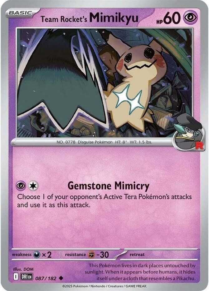 Team Rocket’s Mimikyu – 087/182 – Uncommon – Near Mint